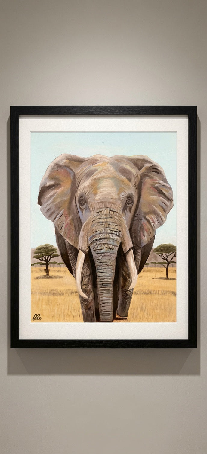 "Lonely" Elephant Print
